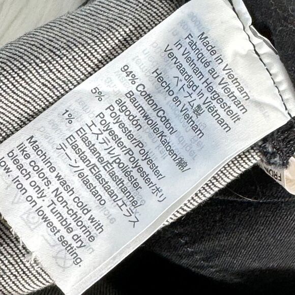 Madewell Black/Grey The Perfect Vintage Crop Jeans Sz 26 - Picture 7 of 10